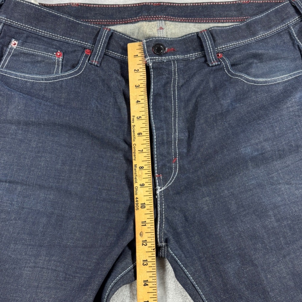 LEVI'S 569 Loose Straight Jeans Mens 38x32 Dark Wash Flap Pockets Y2K Style - Picture 11 of 13